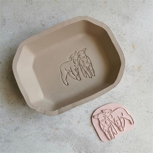 Pottery Stamp STL – Lamb Clay Texture, 3D Printable Ceramic Stamp, Digital Download - Etsy