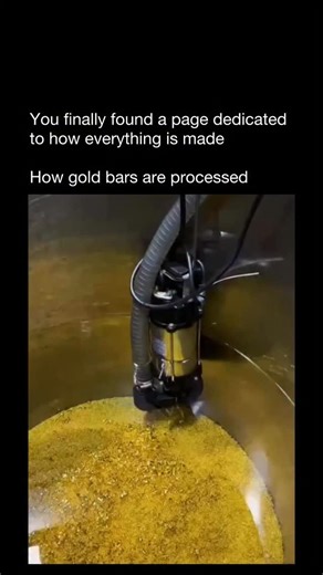 How Everything Is Made on Instagram: "Gold bars are made through a tightly controlled refining and casting process designed for purity and consistency. It begins with raw gold ore or recycled gold, which is melted in high-temperature furnaces reaching over 1,000°C. Impurities are removed through chemical refining methods until the gold reaches investment-grade purity, often 99.9% or higher. The molten gold is then poured into precision molds to form bars of specific weights, such as 1 kg or 400-