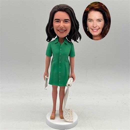 Custom Woman Bobblehead From Photo – Personalized Female Figurine Mini Me Doll - Etsy
