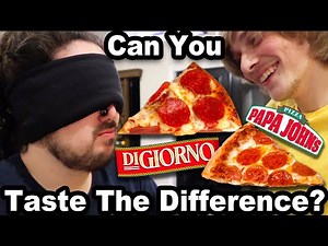 BLINDFOLD TASTE TEST: Papa Johns VS Digiorno!