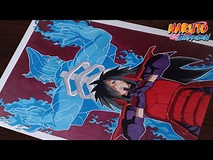 How to Draw"Uchiha Madara"with Susanoo step by step (Tutorial) for beginners||Naruto-Shippuden