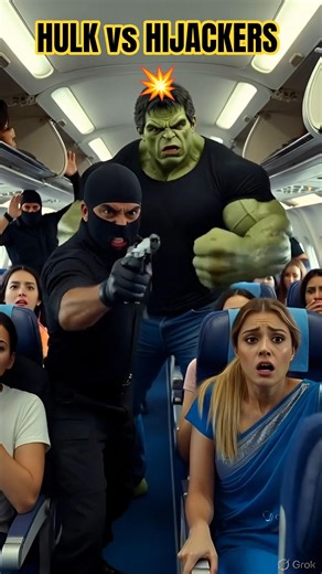 Hulk vs Plane Hijackers 😱 Hulk Saved Everyone! #shorts #hulk #trending