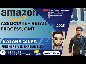 #Amazon Associate - Retail Process, CMT#transportation Specialist#amazonjobsforfreshers2025