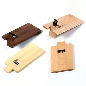[Hot Item] Wholesale Customized 32GB 64GB Card Shape USB Memory Stick Wooden Card Flash Drive 128GB2.0 Wooden Credit Card USB Flash Drive