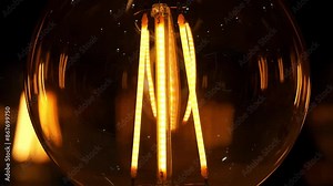 Big round light bulb in retro style for lighting and interior decor