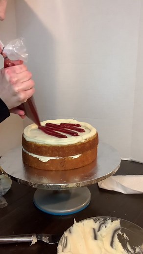 Challenging 9 Inch Cake Decorating Process | Crumb Coat & Cake Stacking Tutorial