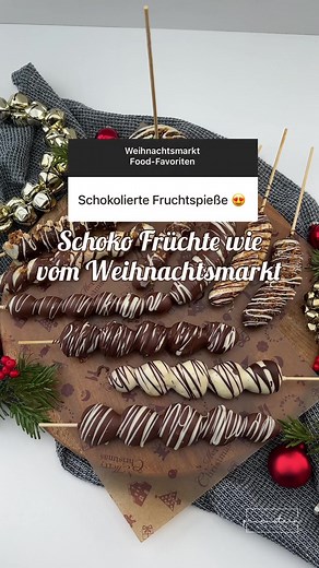 Schokofrüchte wie vom Weihnachtsmarkt selbstgemacht