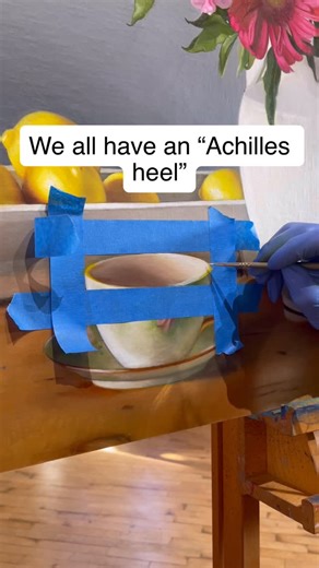 I struggle with painting ellipses. Period. Even though I know how to construct them (*Google: how to draw a perfect ellipse / Kevin McCain Studio for a nice tutorial). I’m just bad at it. Knowing I’m not particularly good at these illusive shapes has lead me to go into anxiety/ panic mode when I have to paint them. It’s ridiculous but true. So what CAN I do? -Paint more of them. I’m not going to get better by avoiding ellipses. I’ve cut myself some slack and recognized that it’s just skill I nee