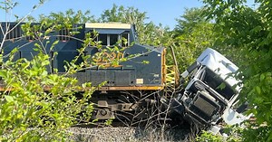 CSX train crashes with tractor-trailer in Baltimore County