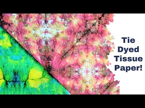 Tutorial - Tie-Dyed Tissue Paper Using Dylusions Ink Sprays | Easy Collage Fodder | Mixed Media Tag