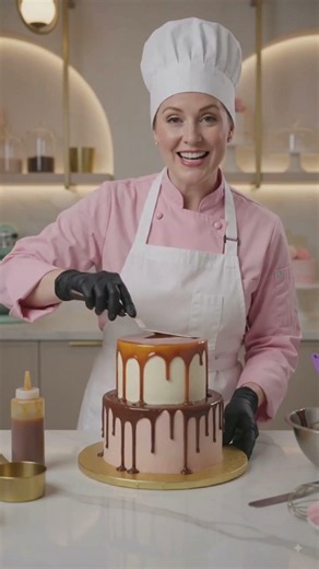 How to Decorate a Luxury Pink Chocolate Drip Cake – Step by Step