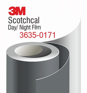 3M Scotchcal Day/Night Dark Gray Film 3635-0171 - dark grey translucent film