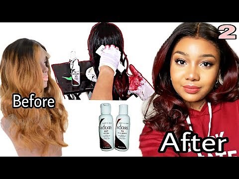 HOW TO Dye/Color a Wig EASY! My 1st Time With Colored Hair!