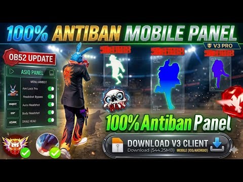 Free Fire Panel Mobile 🔥 FF Antiban Panel OB52 | Free Fire Hack New 😈 FF Injector 2026 | FF Panel