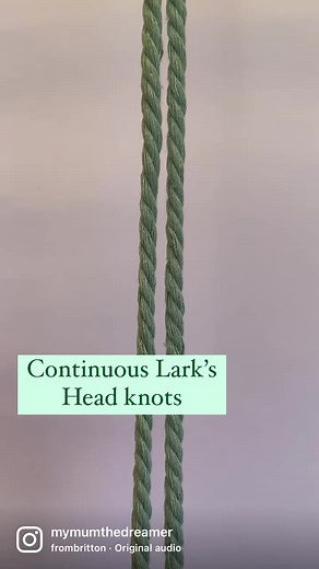 3K views · 18 reactions | How to tie continuous Lark’s Head knots in...