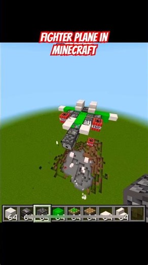 How To Build Fighter Plane In Minecraft#minecraft#tutorial#builds#gaming#shorts#shortfeed#redstone