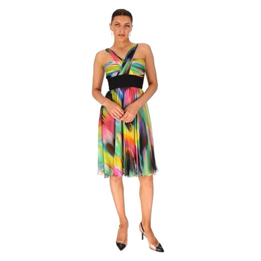 Dolce & Gabbana 2008 Runway Collection Tie-Die Silk Chiffon Fit & Flare Dress