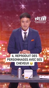 4M views · 39K reactions | "Qu'est-ce que c'est que ça ?"  Maléfique, Shaun le mouton, la Tour Eiffel... Il les reproduit tous avec ses cheveux ! La France a un incroyable talent, tous les mercredis à partir du 23 octobre à 21:10 sur M6 et en streaming sur M6+ | M6 | Facebook