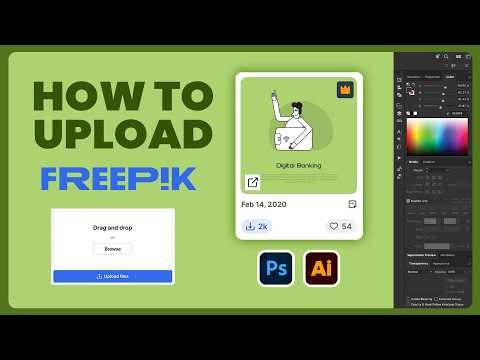 How to Upload Freepik Design | Adobe Illustrator & Photoshop
