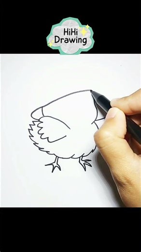Let's Draw a Cutie Baby Chick Wearing Hat #babychick #chick #drawing #drawingtutorial #hihidrawing