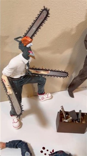 Chucky ￼& RoboCop ￼take on Chainsaw Man. #chucky #robocop #horror #figures