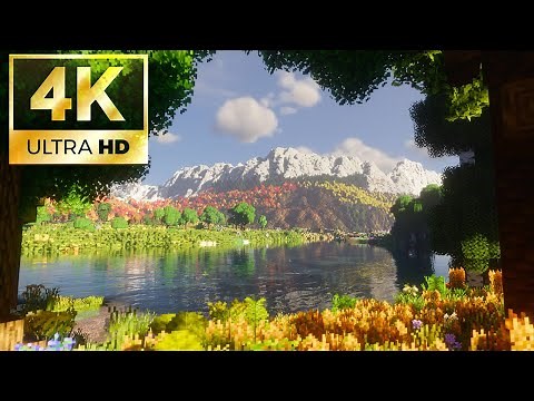 Minecraft Autumn Mountains | Cozy 4K Live Wallpaper 🍂🏔️
