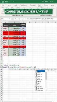 Formula to Calculate Expired Product Quantity in Excel