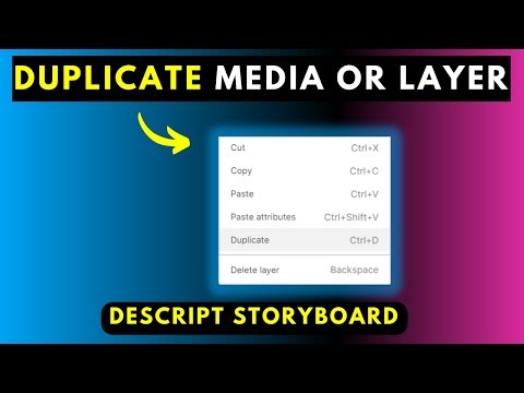 How to Quickly Duplicate a Layer in Descript Storyboard