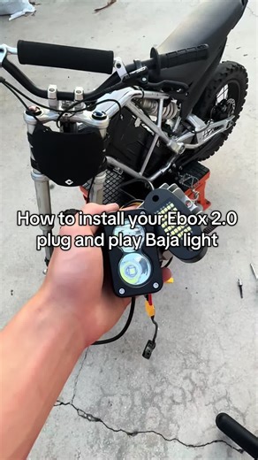 How to install Ebox 2.0 plug and play Baja Light kit! #fyp #viral #ebox #surron #bajalight