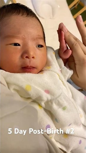5 Day Post-Birth♡ #2 Adorable Post-Poop Relief Face