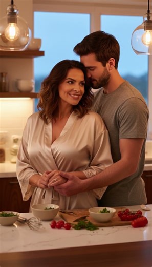 She Was Cooking in a Silk Robe, He Walked In… Suddenly, the Kitchen Couldn’t Handle Heat