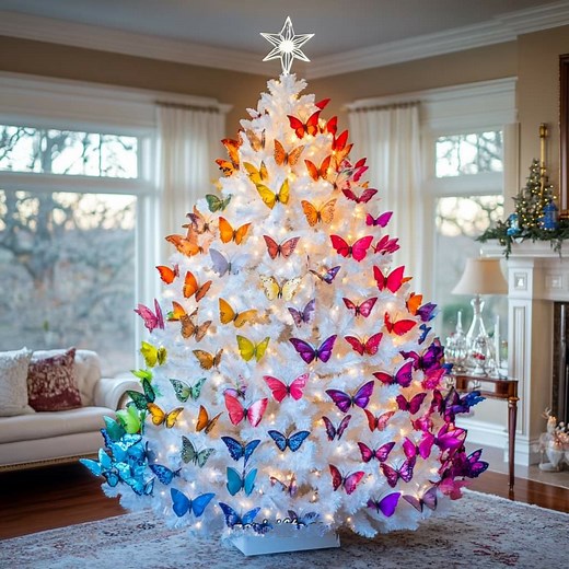 Butterfly Christmas tree 🎄 #butterfly #Christmas | Just butterfly