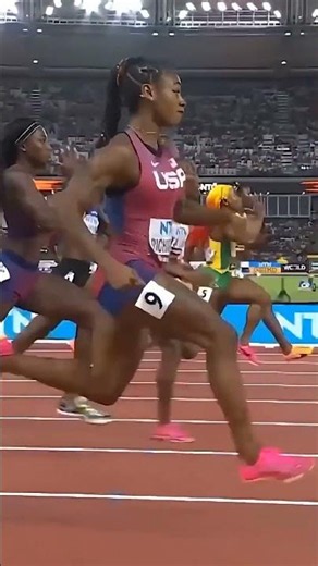 Greatest Comeback Ever From Sha'Carri Richardson 🥶💀🌫️ | 100m | World's Final #100m #sprint #shorts