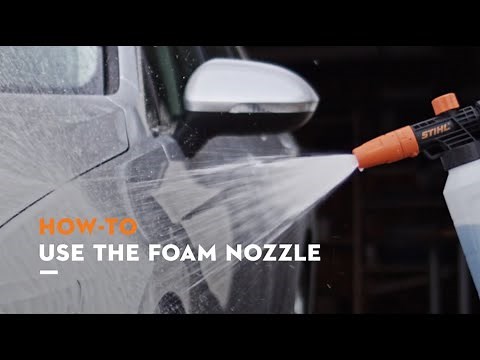 How to use the foam nozzle