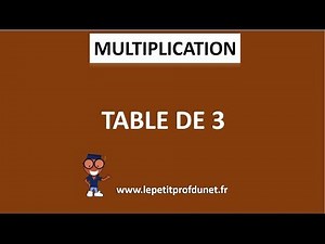 Calcul mental : Multiplication | Table de 3