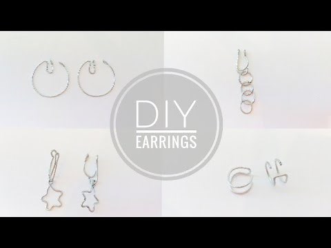 4 DIY earrings without piercing ! ~Elim's DIY