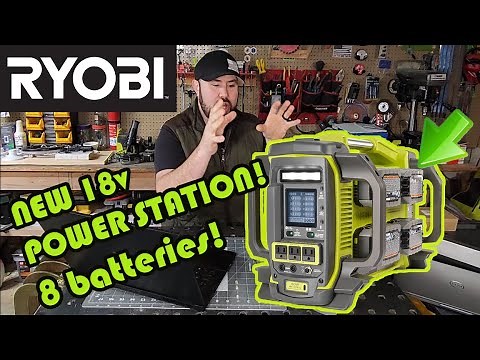 Ryobi 18v Power Station 8 BATTERIES!