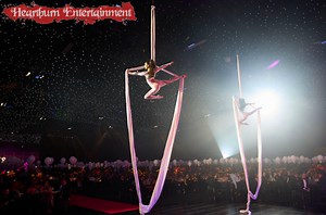 Aerial performers | Freestanding aerial hoop | Hire Aerial performers | Aerial lollipop | Heartburn Entertainment