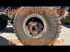 RIDGID 18V inflator unboxing & testing