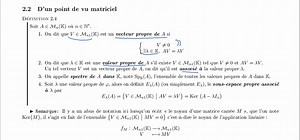 Ch3 - Reduction - Eléments propres d'une matrice