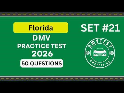 Florida DMV Practice Test 2026 | 50 REAL TEST QUESTIONS SET #21 | DMV Driving Test | DMV Test 2026