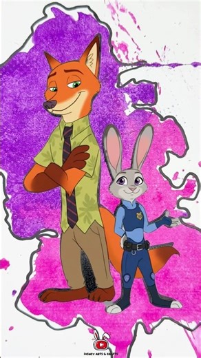 Zootopia 2 Amazing Acrylic Paint Art Creativity 🥰✨ #art #artist #drawing #shorts #zootopia2