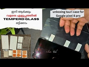 How to fix tempered glass, camera protector & case for Google pixel 8 pro | Tauri case unboxing