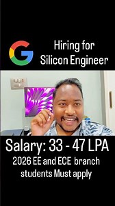 Google is hiring for Silicon Engineer 2026. #students #google #btech #googlejob #itjob