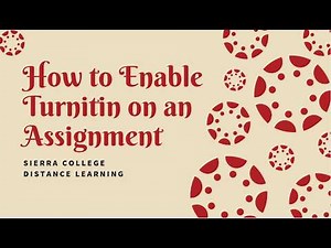 How to Enable Turnitin on an Assignment