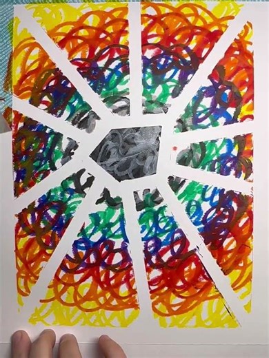 releasing stuck emotions through the creation process | satisfying scribble art start-to-finish #art