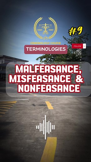 Malfeasance #criminologycourse #criminology #administrativecases #malfeasance #misfeasance #nonfeasance #publicofficers #fbreels #fbvideos #fbvirals | Criminology Course