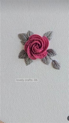 Cast on Rose Embroidery Design | Easy Hand Embroidery Flower Stitch Tutorial for Beginners.
