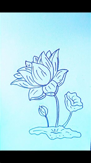 Easy Lotus 🪷 drawing step by step / How to draw a Lotus 🪷 step by step ? #lotusdrawing #lotus #art