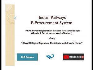 IREPS Registration Process step by step | IREPS Login using Digital Signature Certificate.